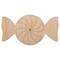 Peppermint Candy Unfinished Wood Shape Piece Cutout for DIY Craft Projects